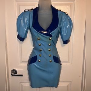 House of Harlot Latex Flight Attendant Dress & Hat